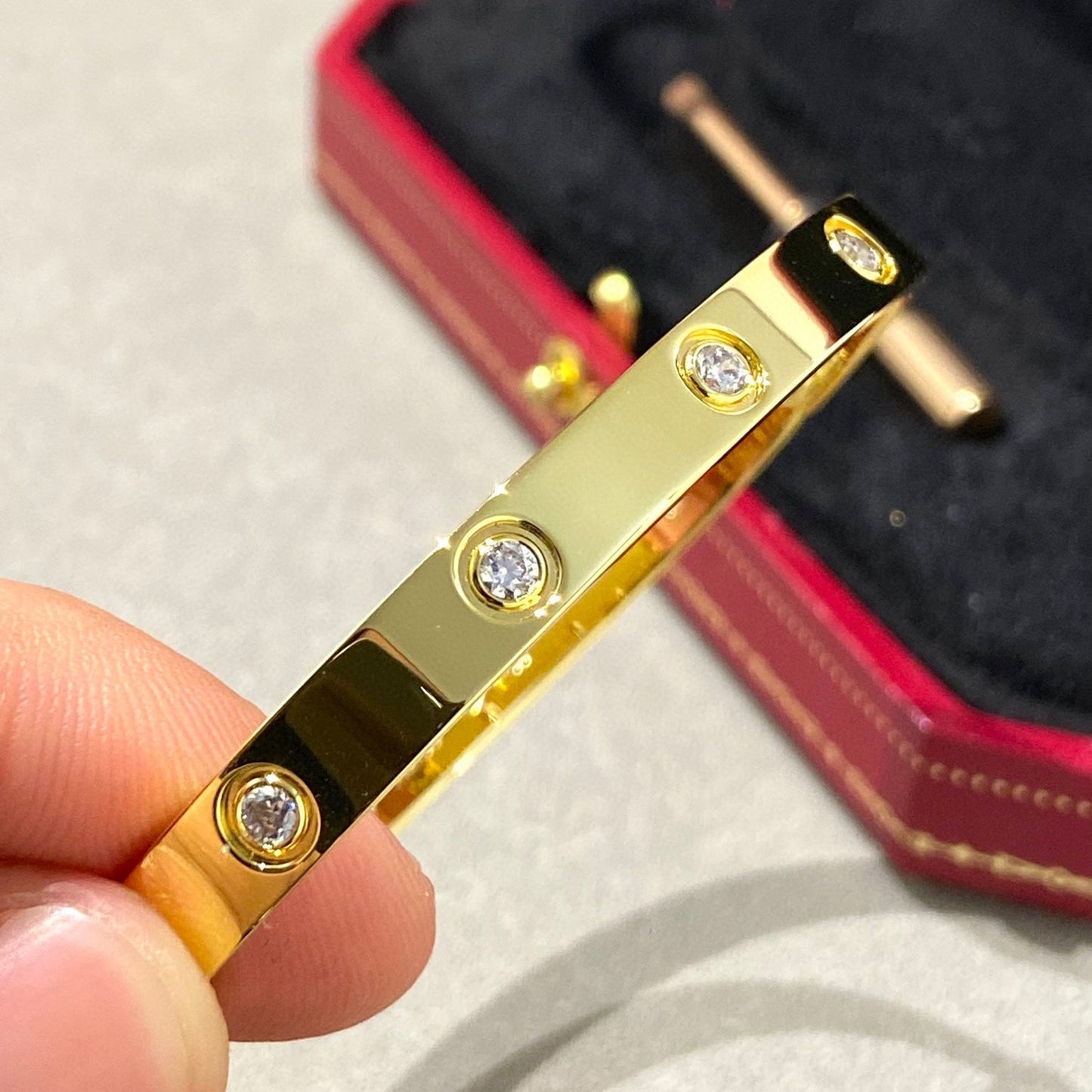 [✨Rose💎]LOVE BRACELET 6.1MM 10 DIAMONDS