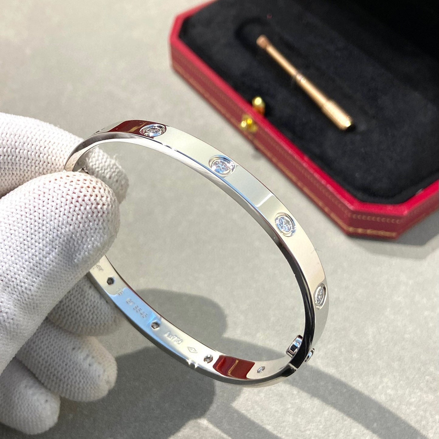 [✨Rose💎]LOVE BRACELET 6.1MM 10 DIAMONDS