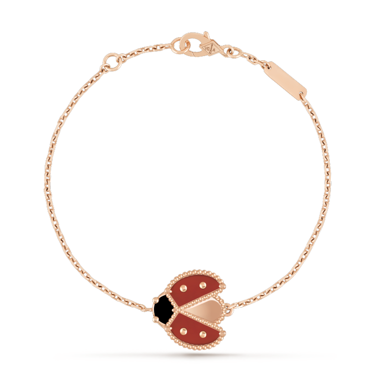 [✨Rose💎]LUCKY SPRING 1 MOTIF PINK GOLD BRACELET