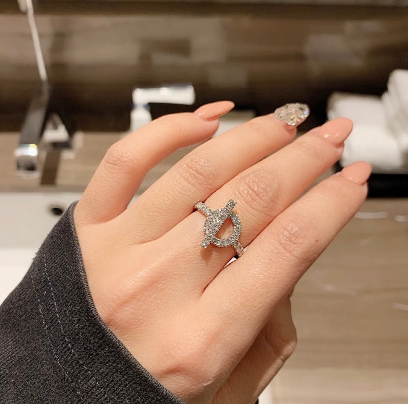 [✨Rose💎]ECHAPPEE RING SILVER DIAMOND