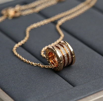 [✨Rose💎]ZERO 1 PINK GOLD DIAMOND NECKLACE