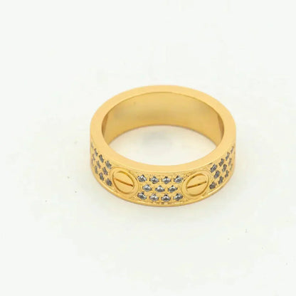 [✨Rose💎]LOVE RING 5.5MM DIAMONDS PAVED