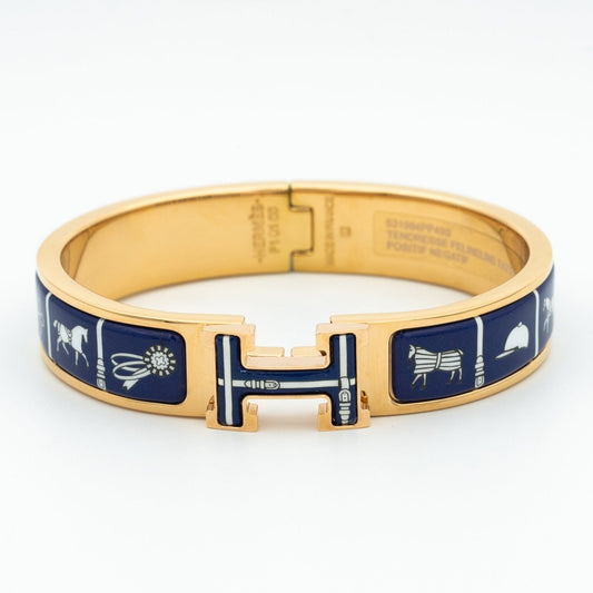 [✨Rose💎]H BRACELET BLUE CERAMIC