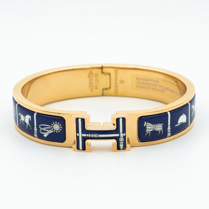 [✨Rose💎]H BRACELET BLUE CERAMIC