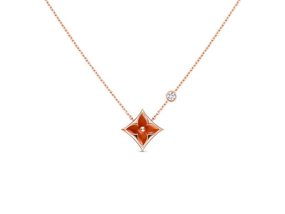 [✨Rose💎]✨Rose💎 NECKLACE PINK GOLD 1 DIAMOND