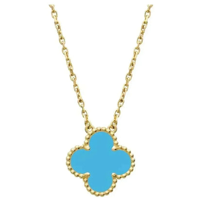 [✨Rose💎]CLOVER 15MM VINTAGE TURQUOISE NECKLACE