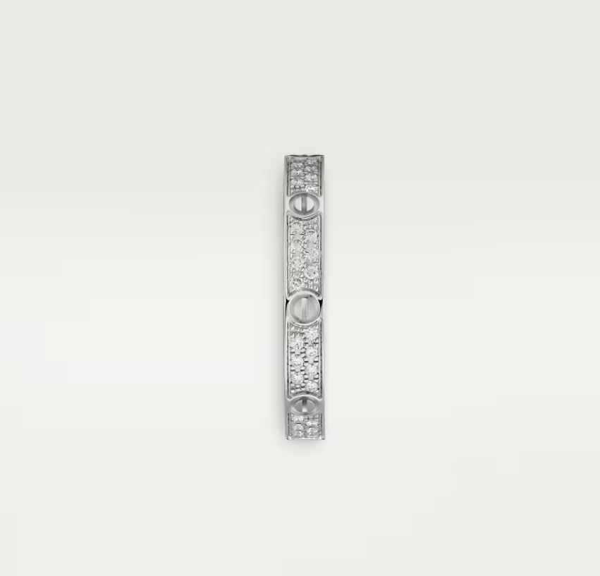 [✨Rose💎]LOVE RING 2.6mm-wide full-diamond ring silver