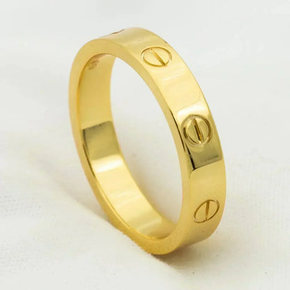 [✨Rose💎]LOVE RING 4MM 1 DIAMOND GOLD