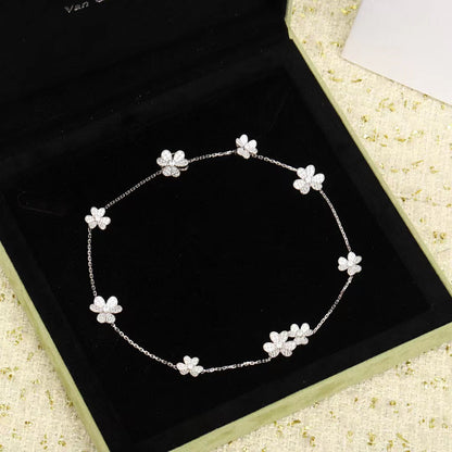 [✨Rose💎]FRIVOLE SILVER 9 FLOWERS NECKLACE