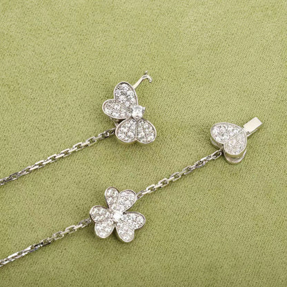 [✨Rose💎]FRIVOLE SILVER 9 FLOWERS NECKLACE