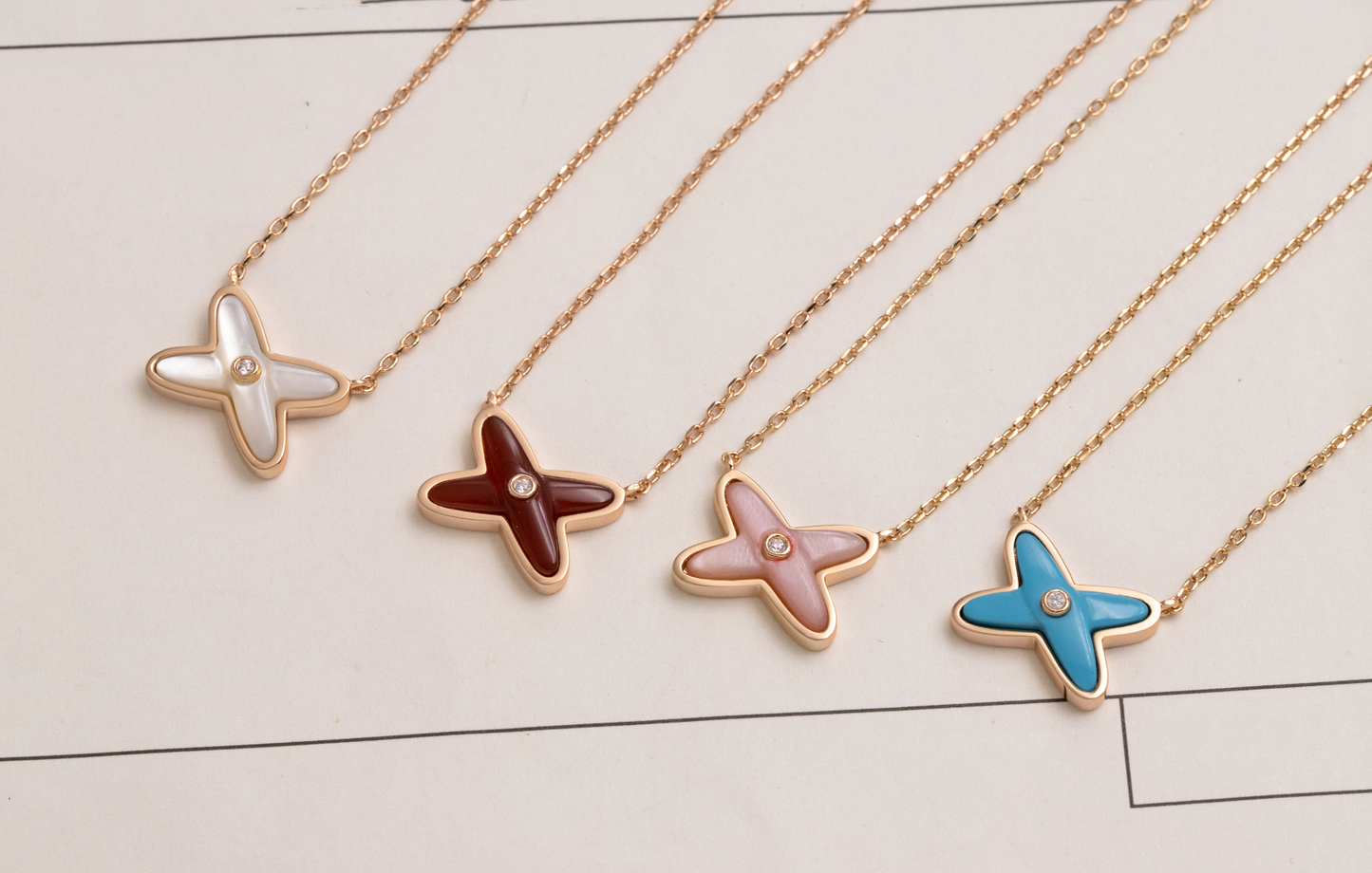 [✨Rose💎]JEUX DE NECKLACE 1 DIAMOND