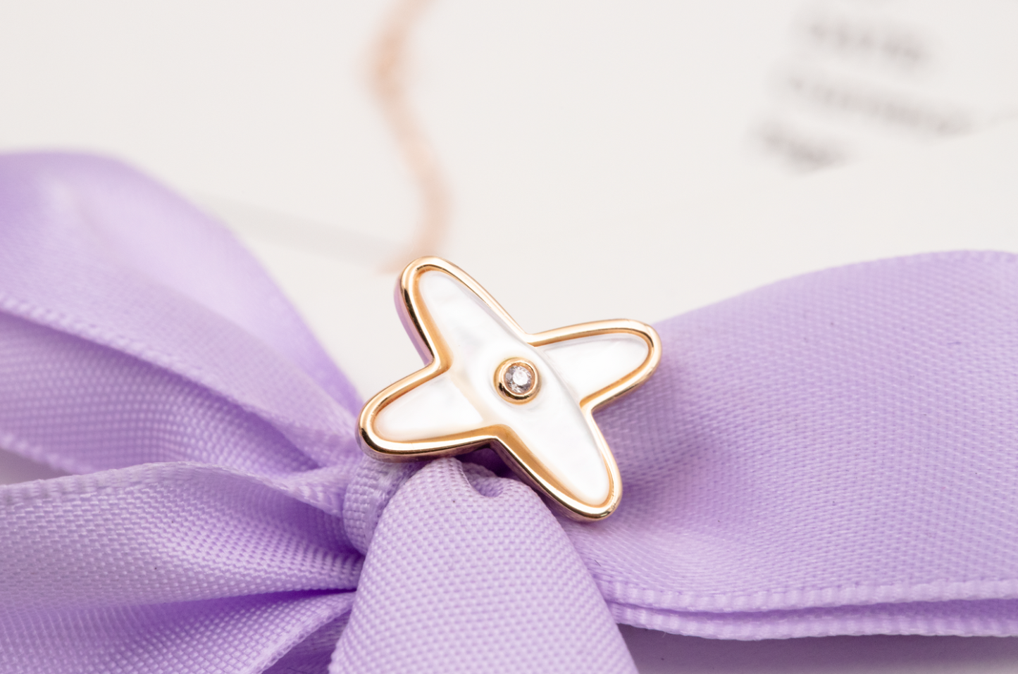 [✨Rose💎]JEUX DE WHITE MOP ROSE GOLD DIAMOND EARRINGS