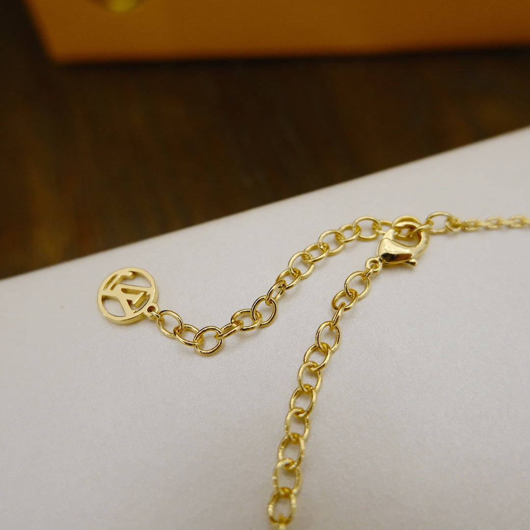 [✨Rose💎]BLOOMING SUPPLE NECKLACE BRASS