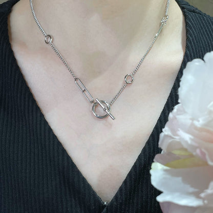 [✨Rose💎]HM STERLING CHAINE D'ANCRE HEART