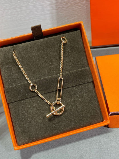 [✨Rose💎]HM STERLING CHAINE D'ANCRE HEART