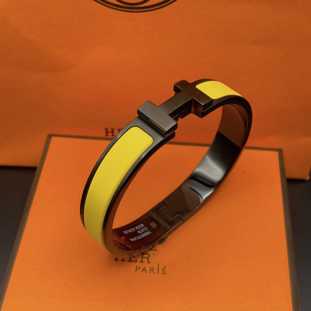 [✨Rose💎]CLIC HM SO BLACK YELLOW BRACELET