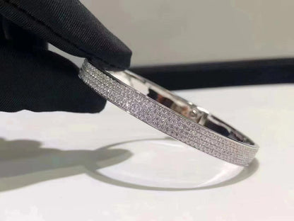 [✨Rose💎]HM KELLY BRACELET IN SILVER AND FULL PAVE DIAMOND