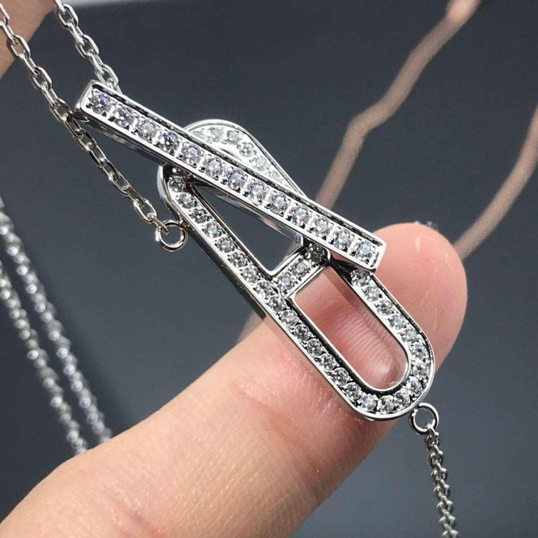 [✨Rose💎]HM NECKLACE PLATINUM ROSE GOLD DIAMOND