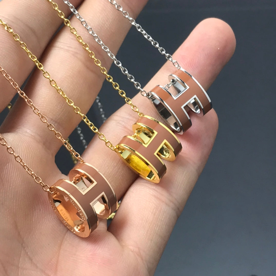 [✨Rose💎]H NECKLACE BROWN