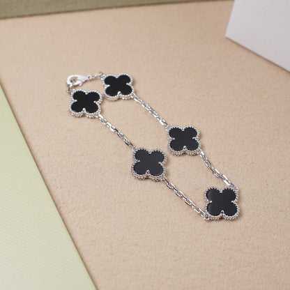 [✨Rose💎] CLOVER 5 MOTIF ONYXS BRACELET COLLECTION