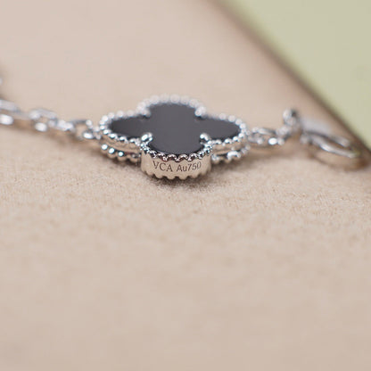 [✨Rose💎] CLOVER 5 MOTIF ONYXS BRACELET COLLECTION