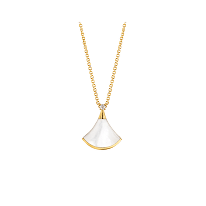 [✨Rose💎]DREAM NECKLACE WHITE MOP GOLD 1 DIAMOND