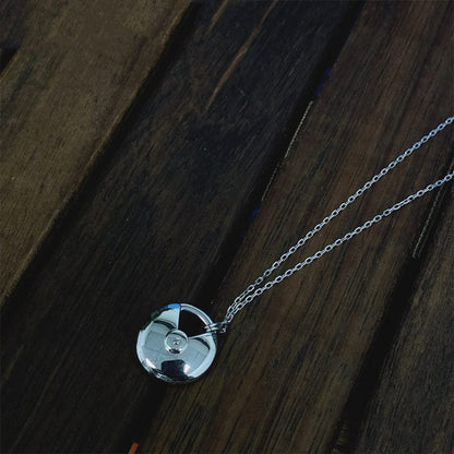 [✨Rose💎]AMULETTE SILVER FULL DIAMOND NECKLACE