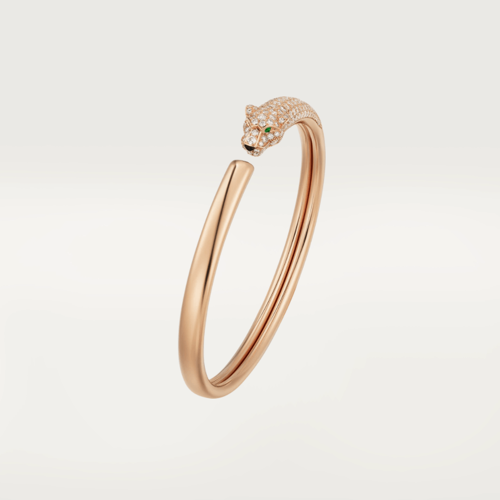 [✨Rose💎]PANTHERE ROSE GOLD DIAMOND OPEN BRACELET