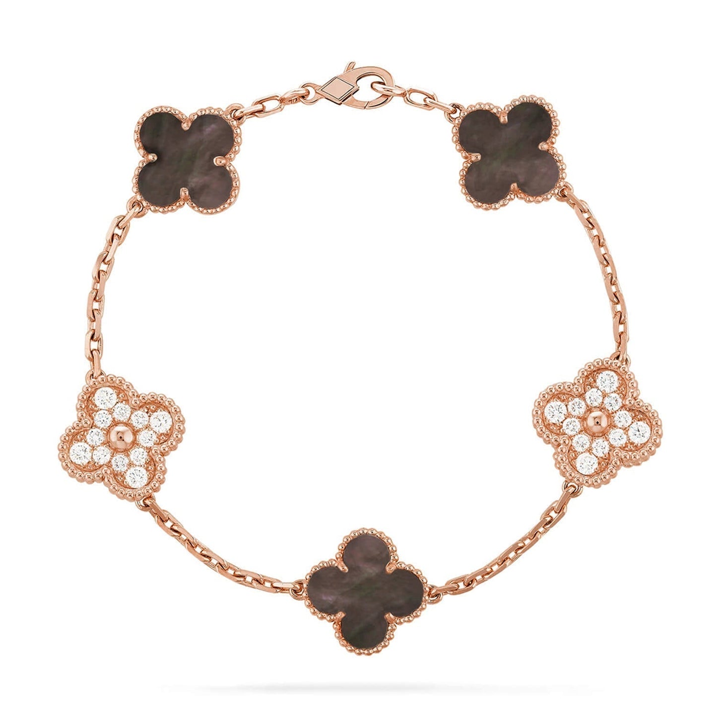 [✨Rose💎] CLOVER 5 MOTIF GRAY MOP BRACELET COLLECTION