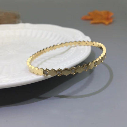 [✨Rose💎]BEE LOVE GOLD DIAMOND BRACELET