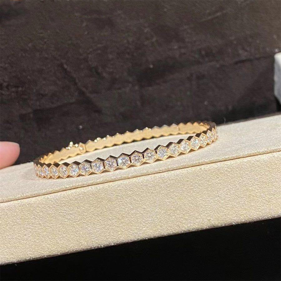 [✨Rose💎]BEE LOVE GOLD BRACELET FULL DIAMOND