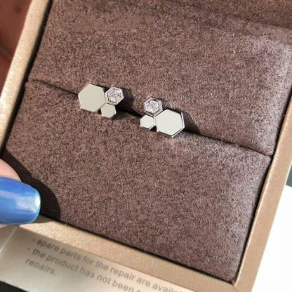 [✨Rose💎]BEE LOVE SILVER DIAMOND EARRINGS