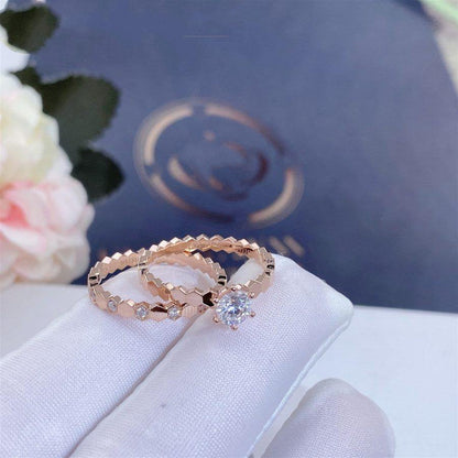 [✨Rose💎]BEE LOVE RING PINK GOLD 1 DIAMOND