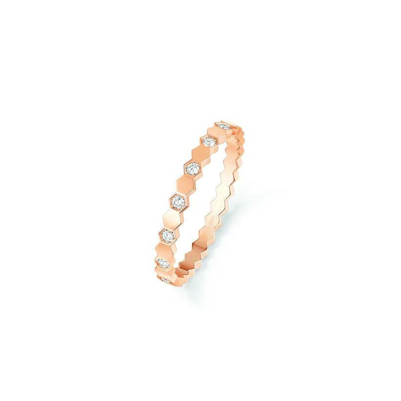 [✨Rose💎]BEE LOVE RING PINK GOLD DIAMOND