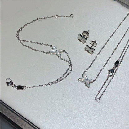 [✨Rose💎]JEUX BRACELET WHITE MOP SILVER 1 DIAMOND