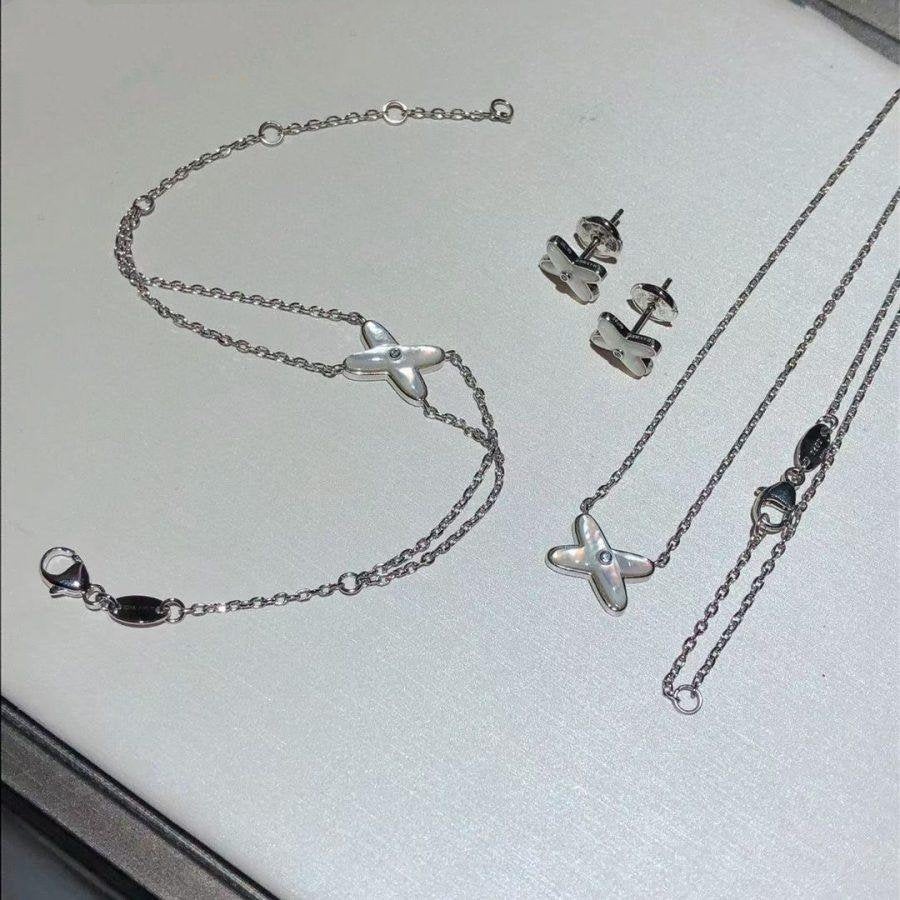[✨Rose💎]JEUX BRACELET WHITE MOP SILVER 1 DIAMOND