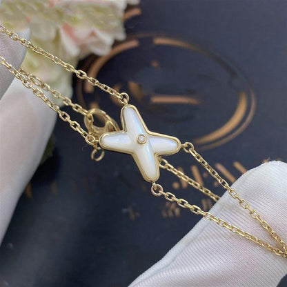 [✨Rose💎]JEUX BRACELET WHITE MOP GOLD 1 DIAMOND