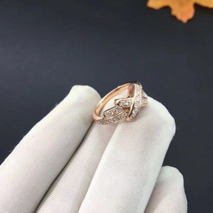 [✨Rose💎]JEUX DE RING PINK GOLD DIAMOND