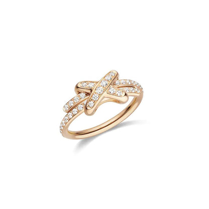 [✨Rose💎]JEUX DE RING PINK GOLD DIAMOND