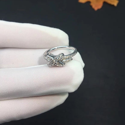 [✨Rose💎]JEUX DE SILVER DIAMOND RING