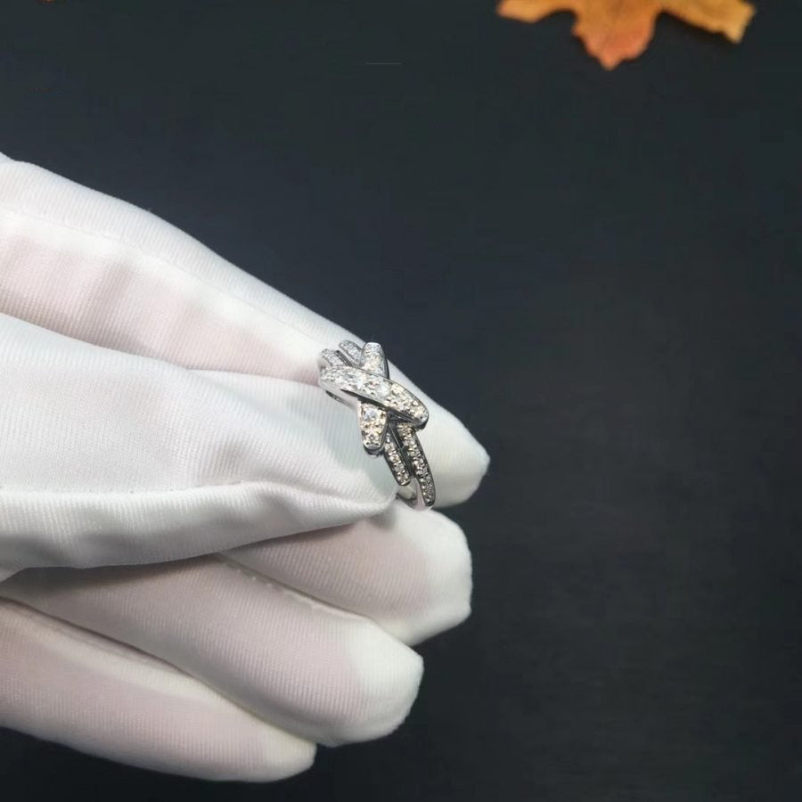 [✨Rose💎]JEUX DE SILVER DIAMOND RING