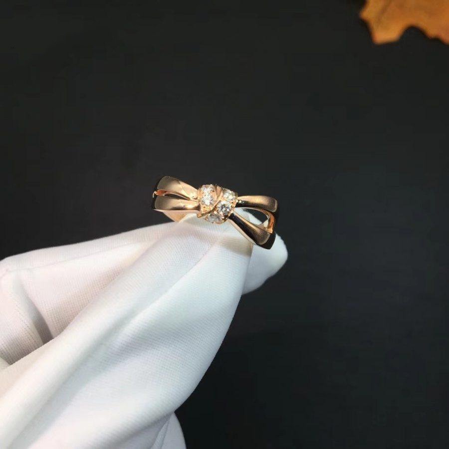 [✨Rose💎]LIENS RING PINK GOLD DIAMOND
