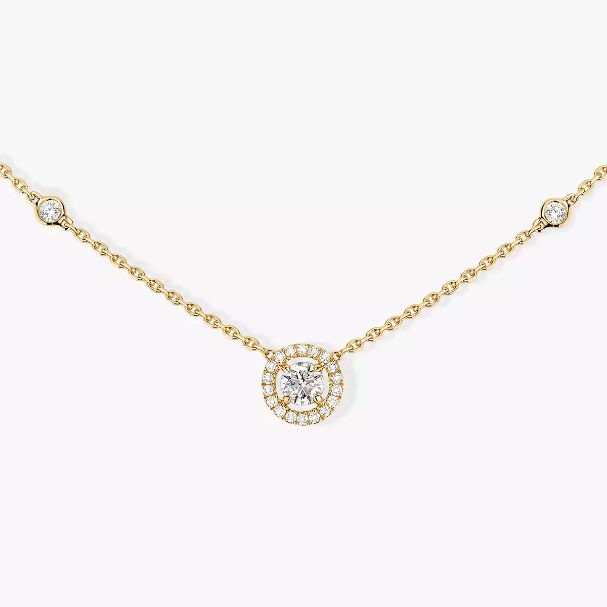 [✨Rose💎]Diamond Necklace 0,20ct Brilliant Shape Joy