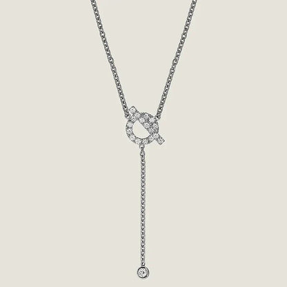[✨Rose💎]FINESSE SILVER DIAMOND NECKLACE