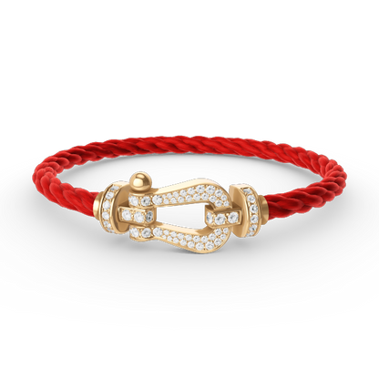 [✨Rose💎]FORCE LARGE HORSESHOE FULL DIAMOND BRACELET GOLD