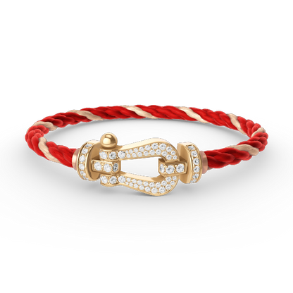 [✨Rose💎]FORCE LARGE HORSESHOE FULL DIAMOND BRACELET GOLD