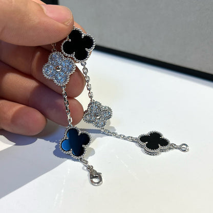[✨Rose💎] CLOVER 5 MOTIF ONYXS BRACELET COLLECTION