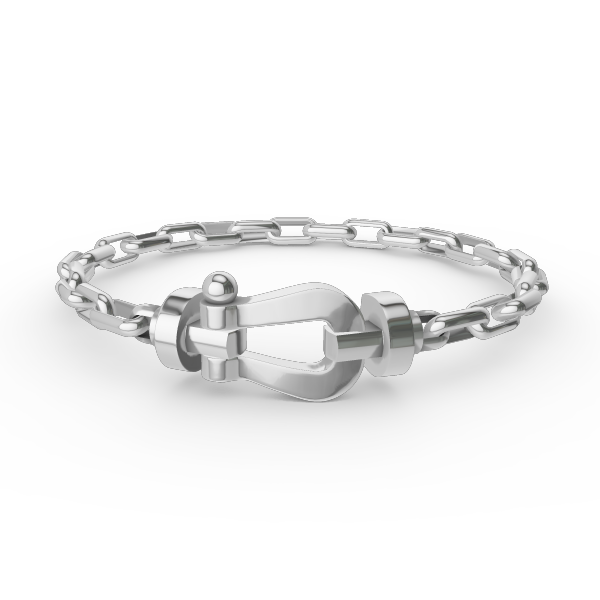 [✨Rose💎]FORCE LARGE HORSESHOE CLASP  METAL BRACELET