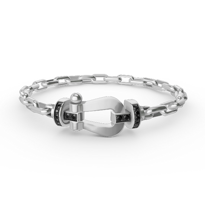[✨Rose💎]FORCE LARGE HORSESHOE CLASP  METAL BRACELET
