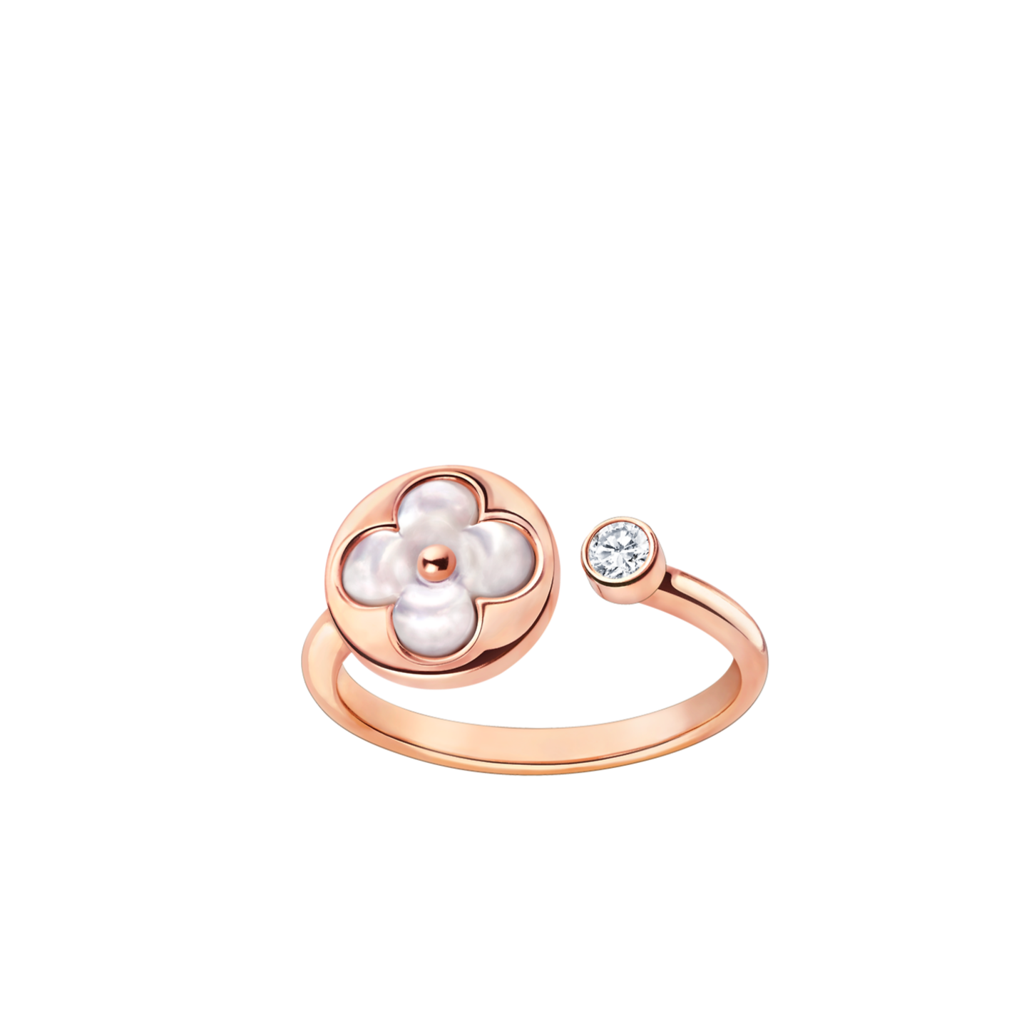 [✨Rose💎]SUN 1 DIAMOND PINK MOP RING